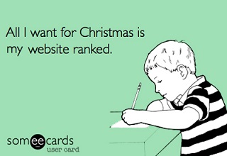All I Want for Christmas is my website ranked
